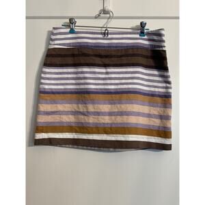 Ann Taylor Loft Outlet Petites Skirt stripped lined sz 8P